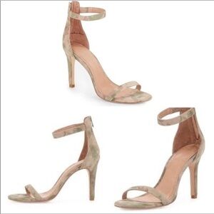 Joie Camouflage Strappy Heel w/ Zipper detail